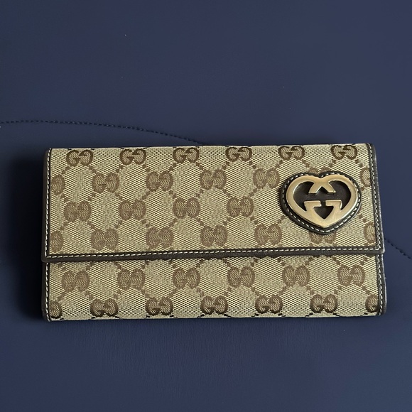 jacquard long gg heart wallet